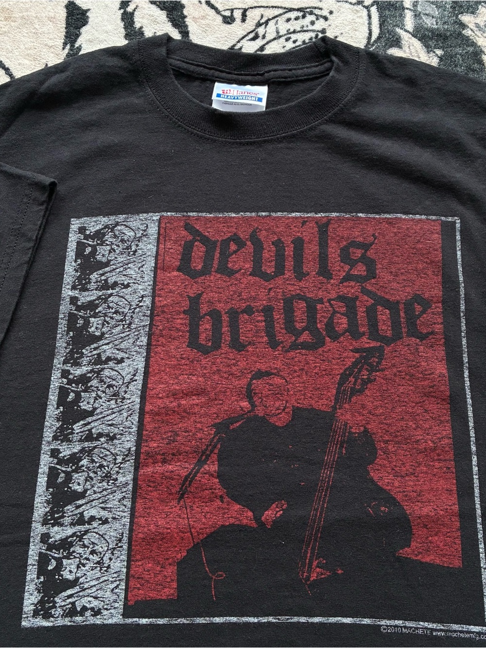 000 - DEVILS BRIGADE HANES HEAVYWEIGHT PUNK ROCK PSYCHOBILLY T SHIRT